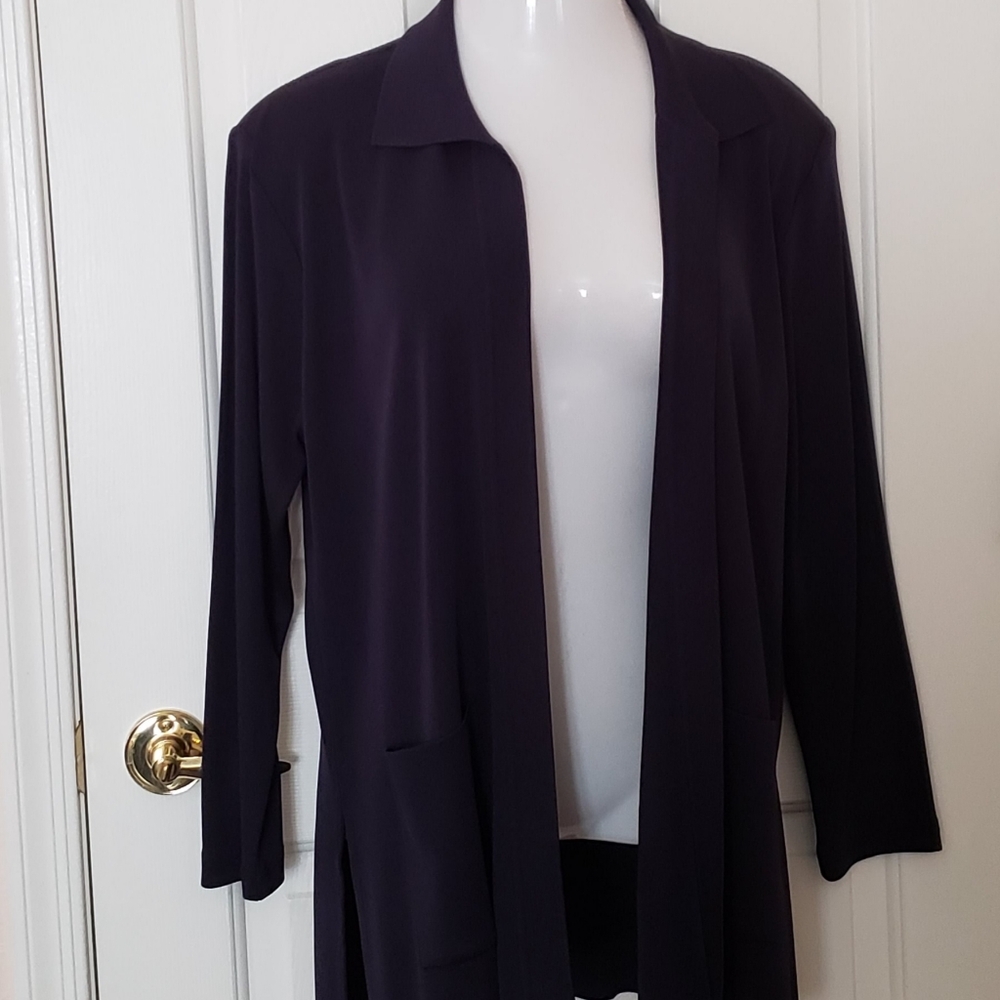 Exclusively Misook Classic Long Duster Jacket Nwot - image 3